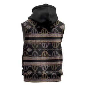 Cameroon Sleeveless Hoodie Toghu Pattern Heritage