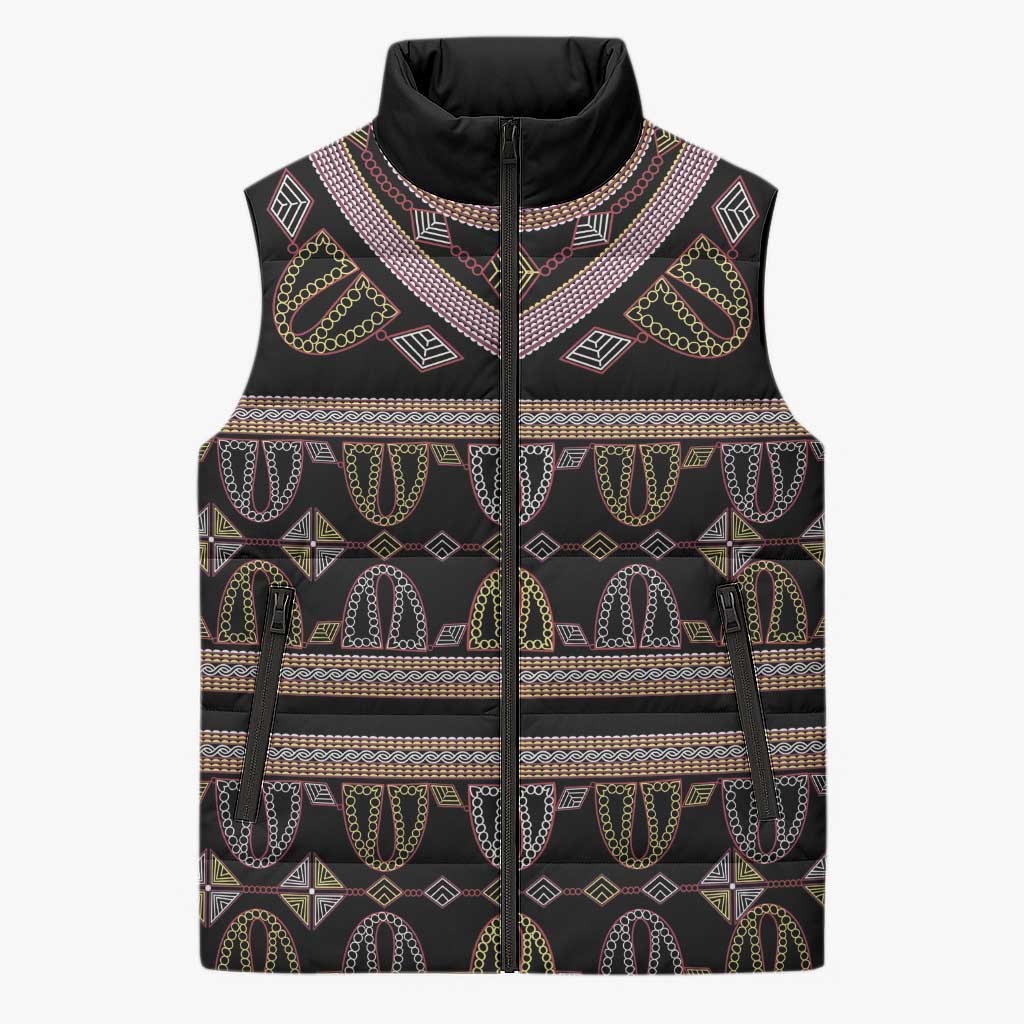 Cameroon Sleeveless Puffer Jacket Toghu Pattern Heritage