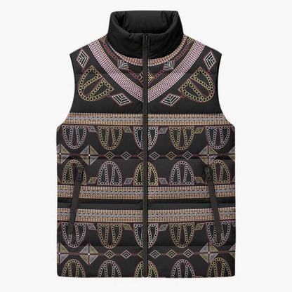 Cameroon Sleeveless Puffer Jacket Toghu Pattern Heritage