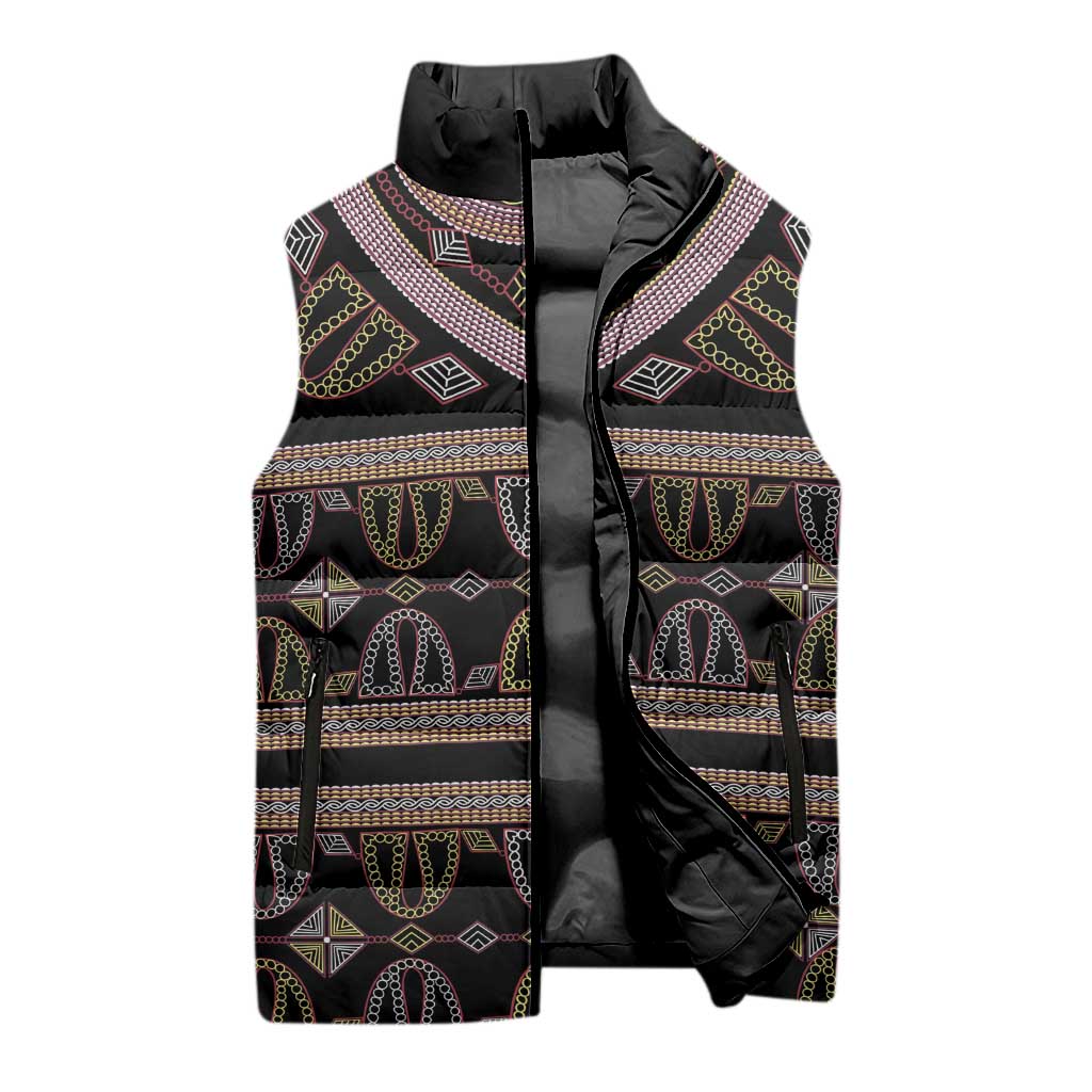 Cameroon Sleeveless Puffer Jacket Toghu Pattern Heritage