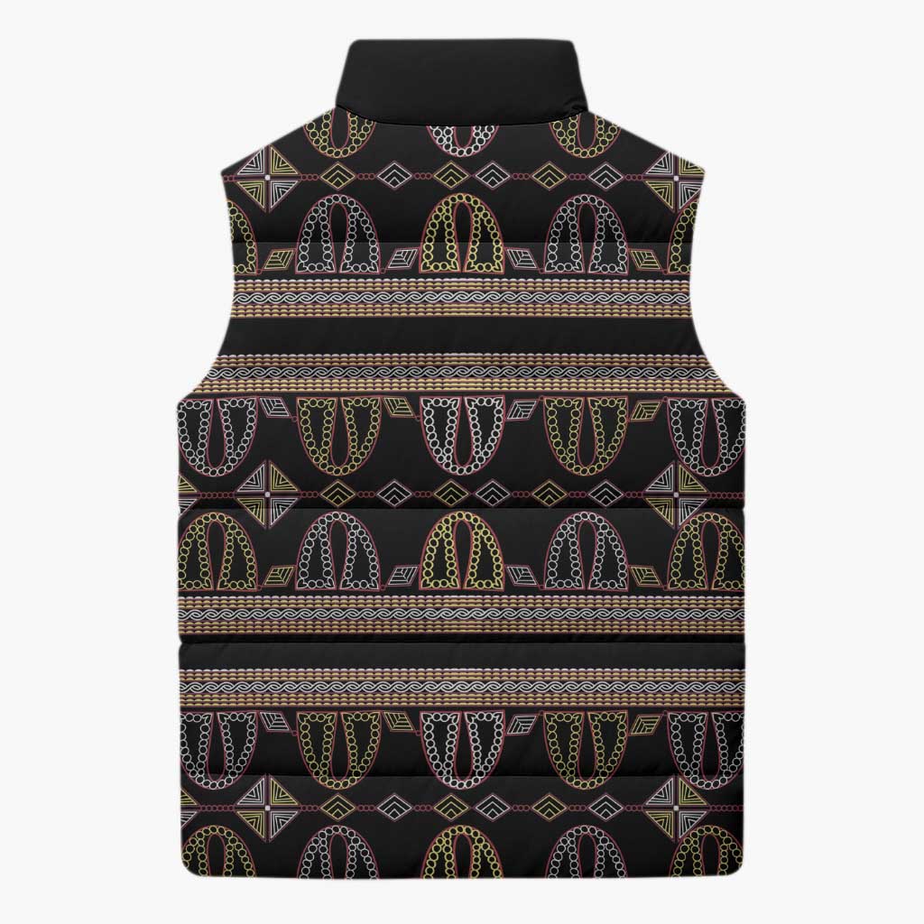 Cameroon Sleeveless Puffer Jacket Toghu Pattern Heritage