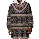 Cameroon Wearable Blanket Hoodie Toghu Pattern Heritage