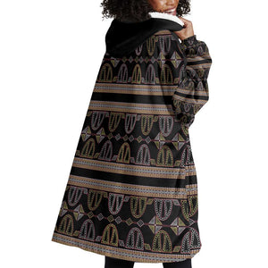 Cameroon Wearable Blanket Hoodie Toghu Pattern Heritage