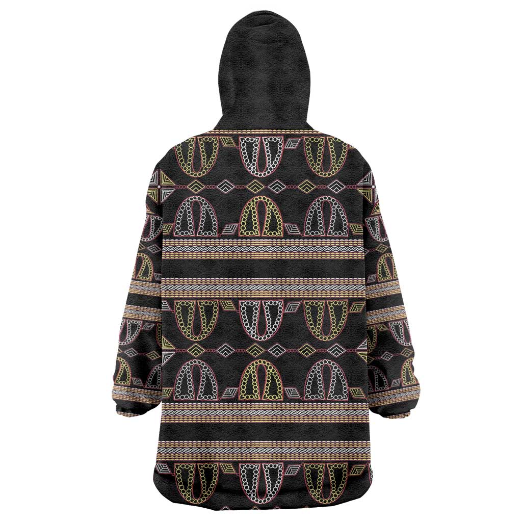 Cameroon Wearable Blanket Hoodie Toghu Pattern Heritage