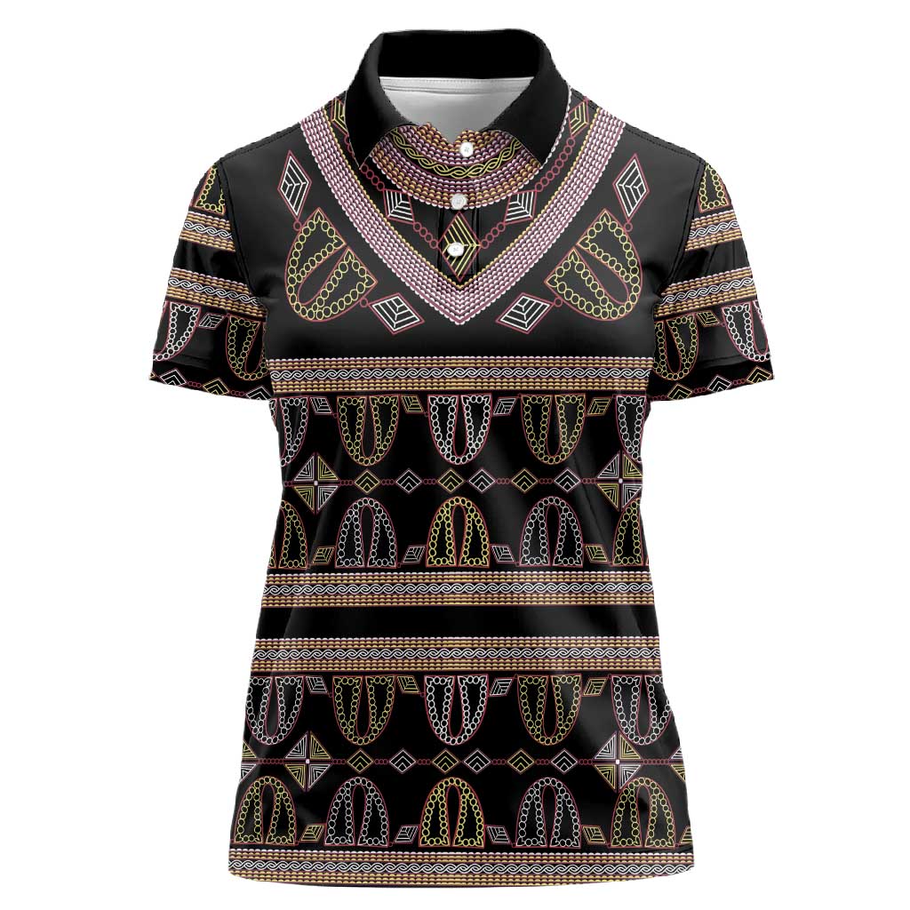 Cameroon Women Polo Shirt Toghu Pattern Heritage