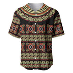 Cameroon Traditional Pattern Baseball Jersey Bamenda Royal Toghu