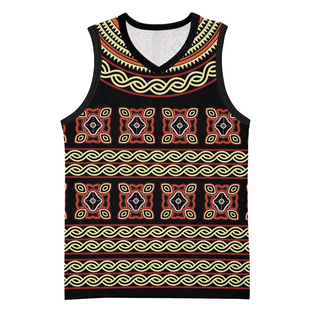 Cameroon Traditional Pattern Basketball Jersey Bamenda Royal Toghu