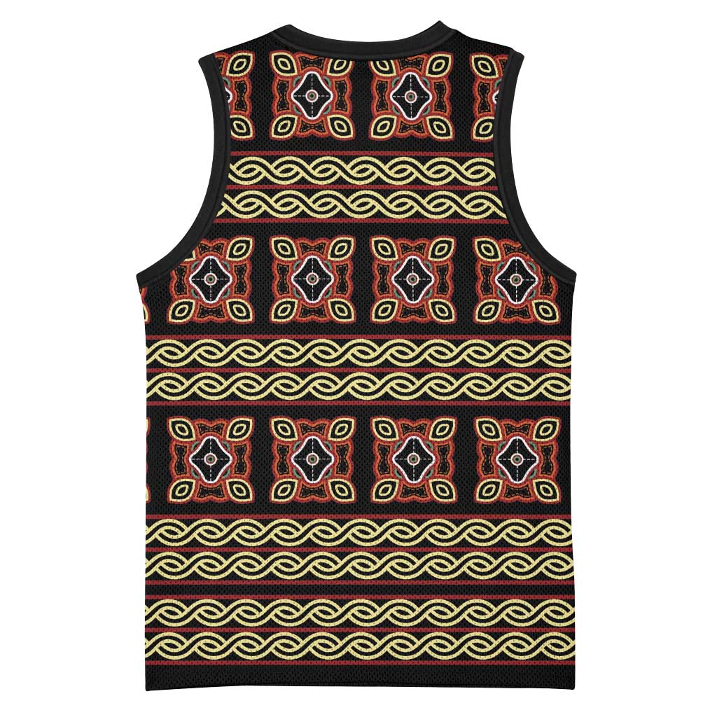 Cameroon Traditional Pattern Basketball Jersey Bamenda Royal Toghu
