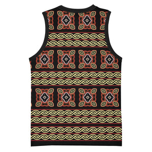 Cameroon Traditional Pattern Basketball Jersey Bamenda Royal Toghu