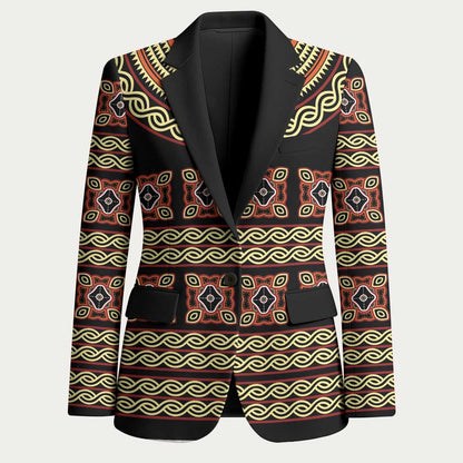 Cameroon Traditional Pattern Blazer Bamenda Royal Toghu