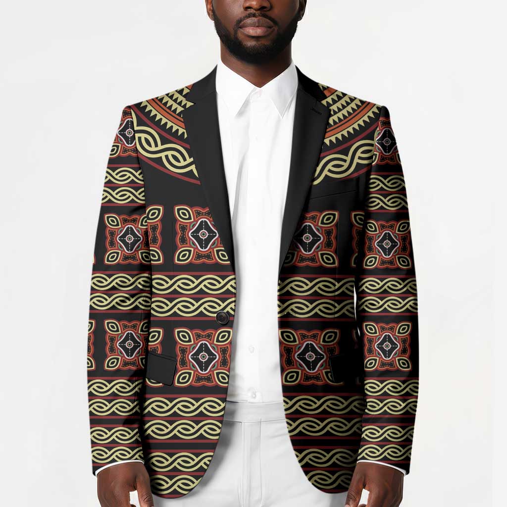 Cameroon Traditional Pattern Blazer Bamenda Royal Toghu