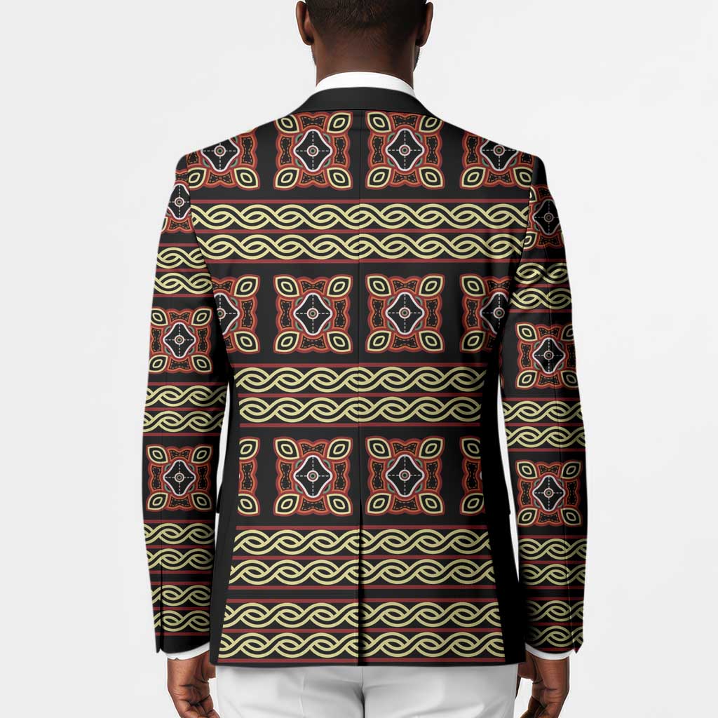 Cameroon Traditional Pattern Blazer Bamenda Royal Toghu