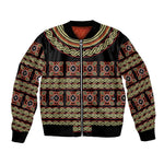 Cameroon Traditional Pattern Bomber Jacket Bamenda Royal Toghu