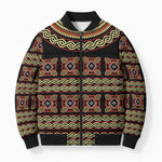 Cameroon Traditional Pattern Bomber Puffer Jacket Bamenda Royal Toghu