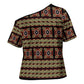 Cameroon Traditional Pattern Cross Shoulder Shirt Bamenda Royal Toghu