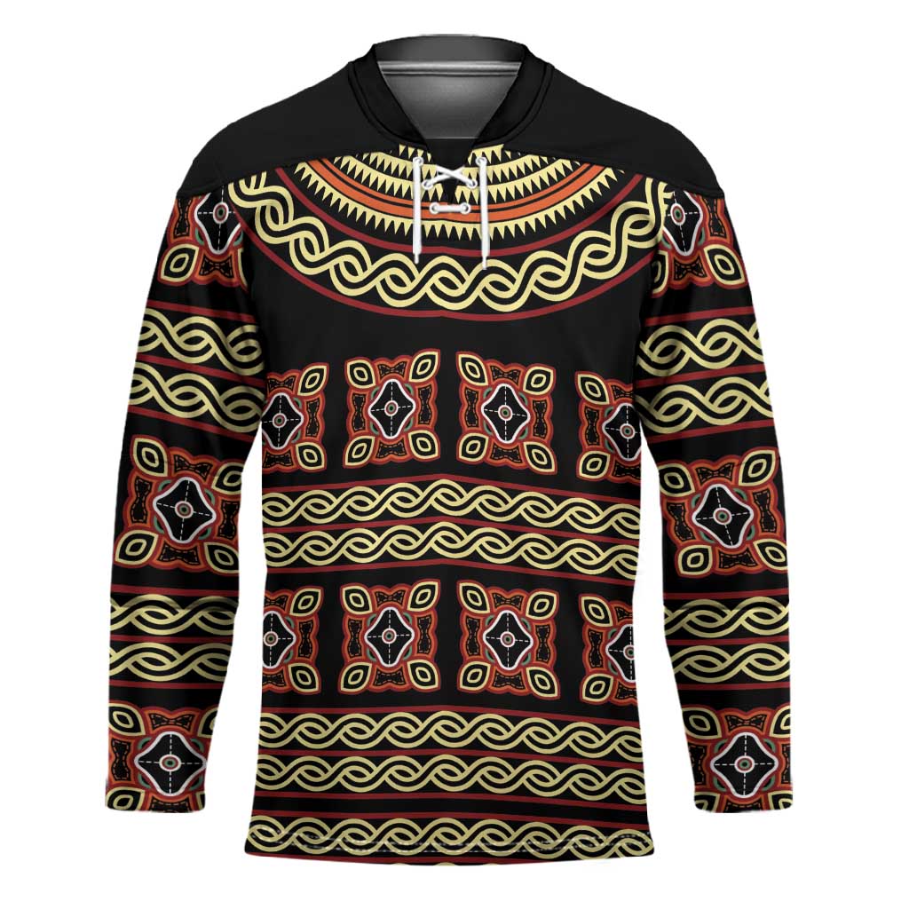 Cameroon Traditional Pattern Hockey Jersey Bamenda Royal Toghu