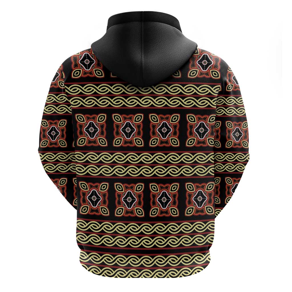 Cameroon Traditional Pattern Hoodie Bamenda Royal Toghu