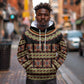 Cameroon Traditional Pattern Hoodie Bamenda Royal Toghu