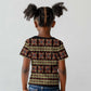 Cameroon Traditional Pattern Kid T shirt Bamenda Royal Toghu