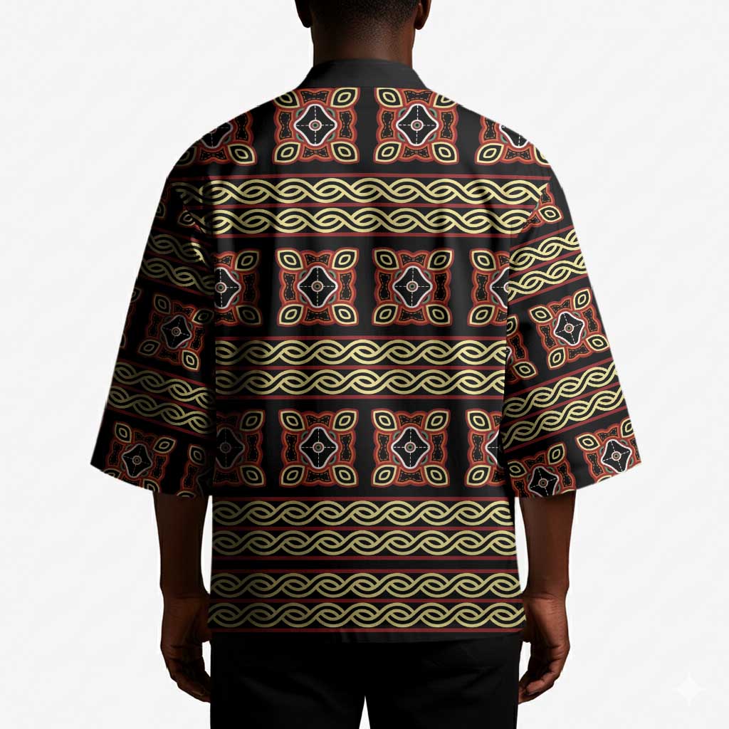 Cameroon Traditional Pattern Kimono Bamenda Royal Toghu