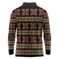 Cameroon Traditional Pattern Long Sleeve Polo Shirt Bamenda Royal Toghu