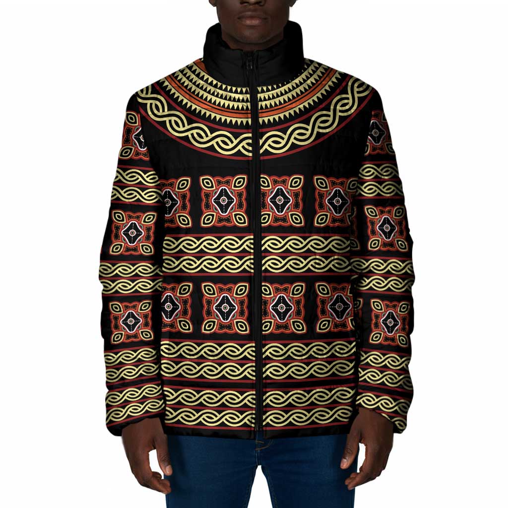 Cameroon Traditional Pattern Padded Jacket Bamenda Royal Toghu