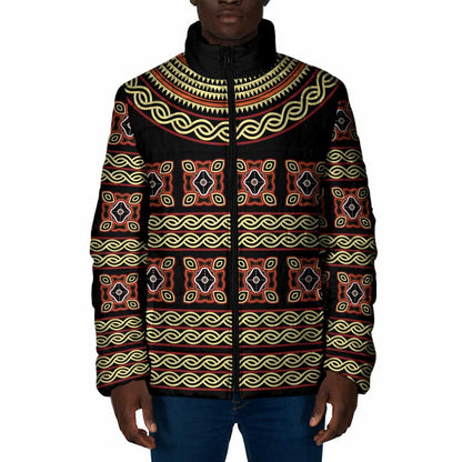Cameroon Traditional Pattern Padded Jacket Bamenda Royal Toghu