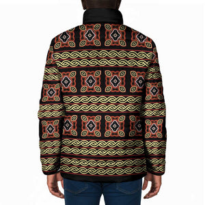Cameroon Traditional Pattern Padded Jacket Bamenda Royal Toghu