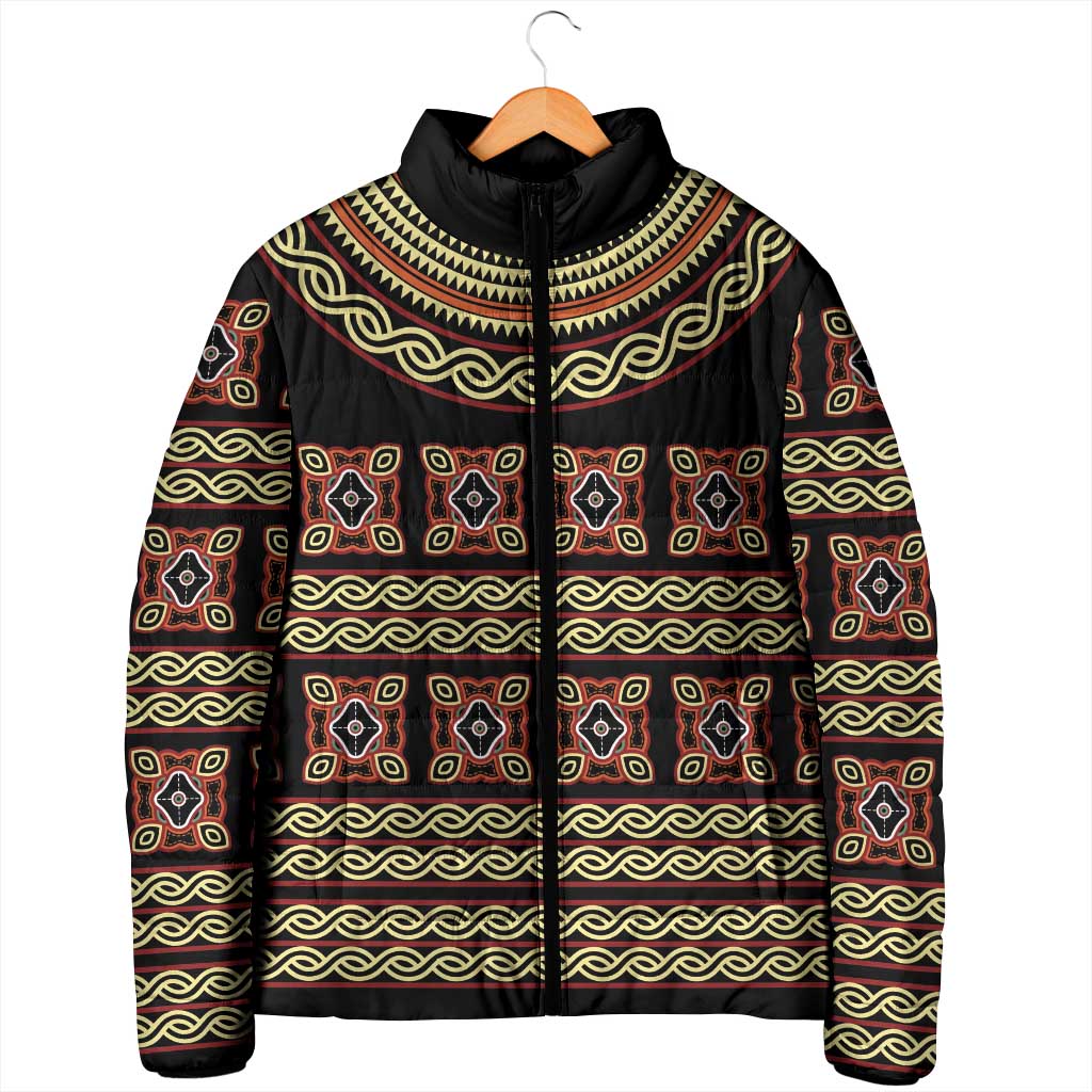 Cameroon Traditional Pattern Padded Jacket Bamenda Royal Toghu
