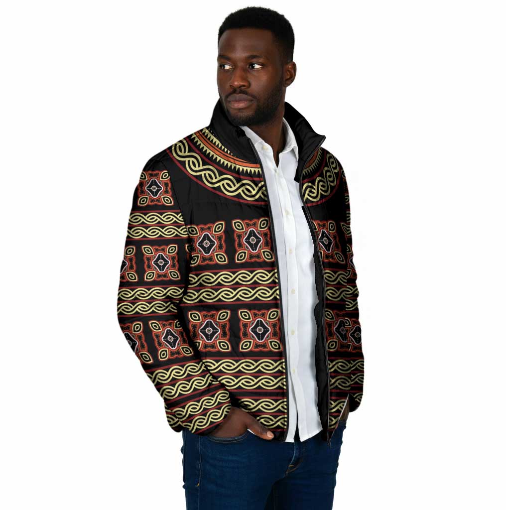 Cameroon Traditional Pattern Padded Jacket Bamenda Royal Toghu
