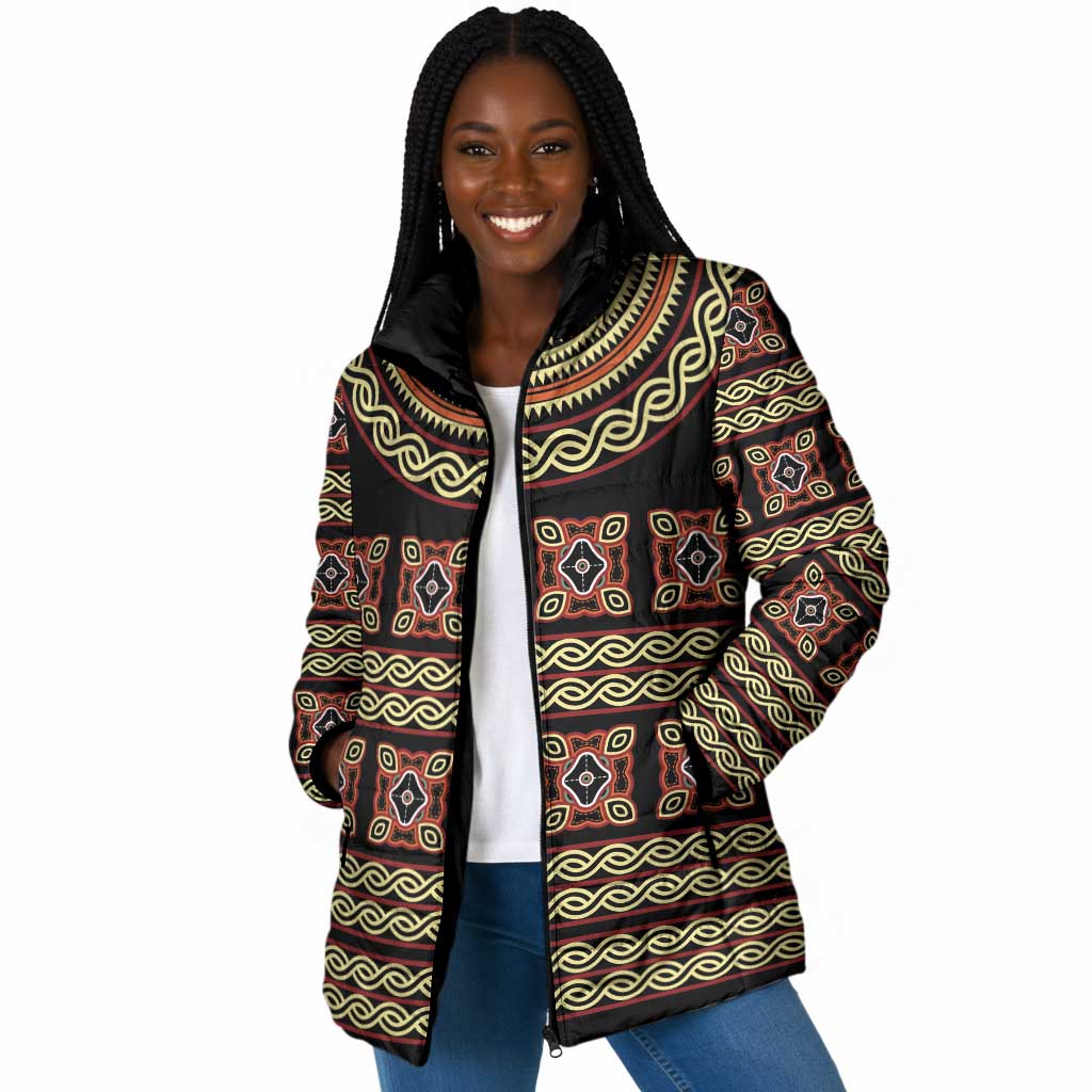 Cameroon Traditional Pattern Padded Jacket Bamenda Royal Toghu