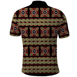 Cameroon Traditional Pattern Polo Shirt Bamenda Royal Toghu