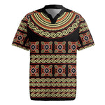 Cameroon Traditional Pattern Rugby Jersey Bamenda Royal Toghu