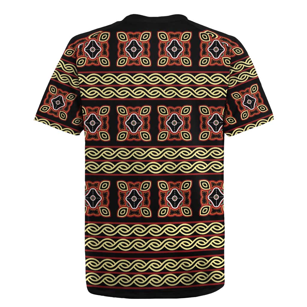Cameroon Traditional Pattern Rugby Jersey Bamenda Royal Toghu