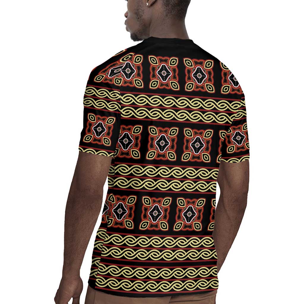 Cameroon Traditional Pattern Rugby Jersey Bamenda Royal Toghu