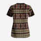 Cameroon Traditional Pattern Scrub Top Bamenda Royal Toghu