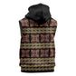 Cameroon Traditional Pattern Sleeveless Hoodie Bamenda Royal Toghu