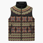 Cameroon Traditional Pattern Sleeveless Puffer Jacket Bamenda Royal Toghu