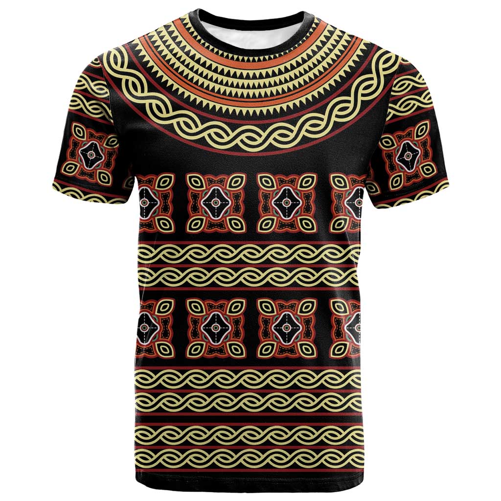Cameroon Traditional Pattern T shirt Bamenda Royal Toghu