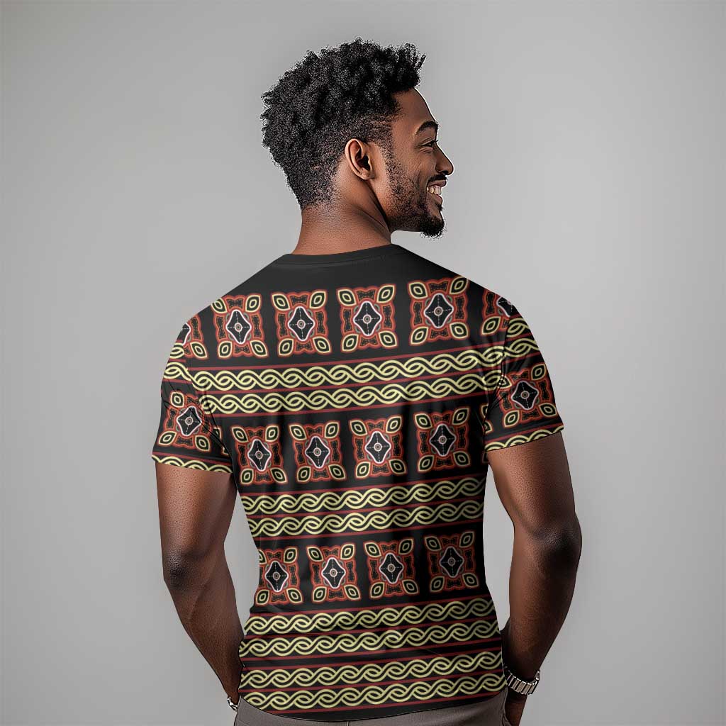 Cameroon Traditional Pattern T shirt Bamenda Royal Toghu