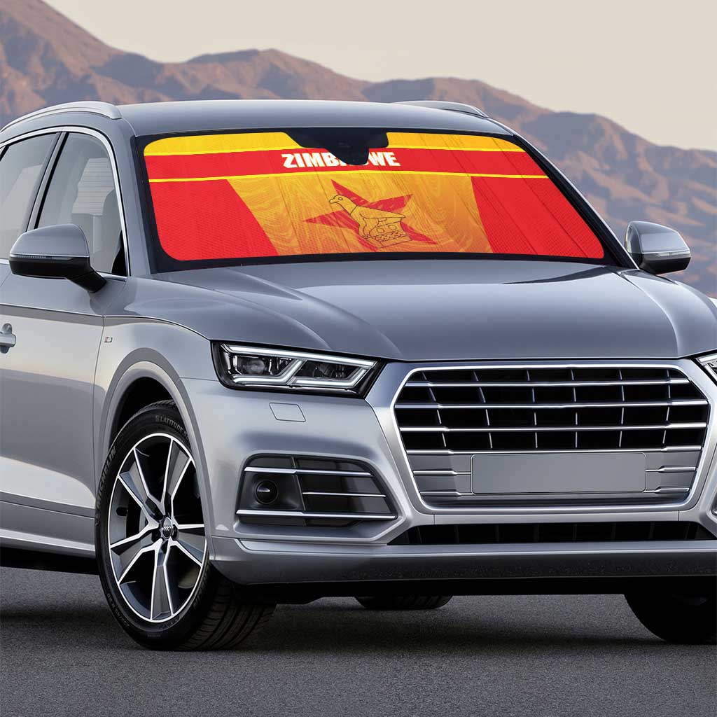 Zimbabwe Cricket Auto Sun Shade Come On Chevrons