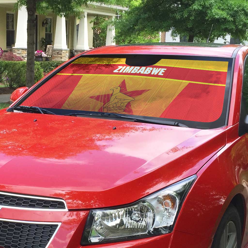 Zimbabwe Cricket Auto Sun Shade Come On Chevrons