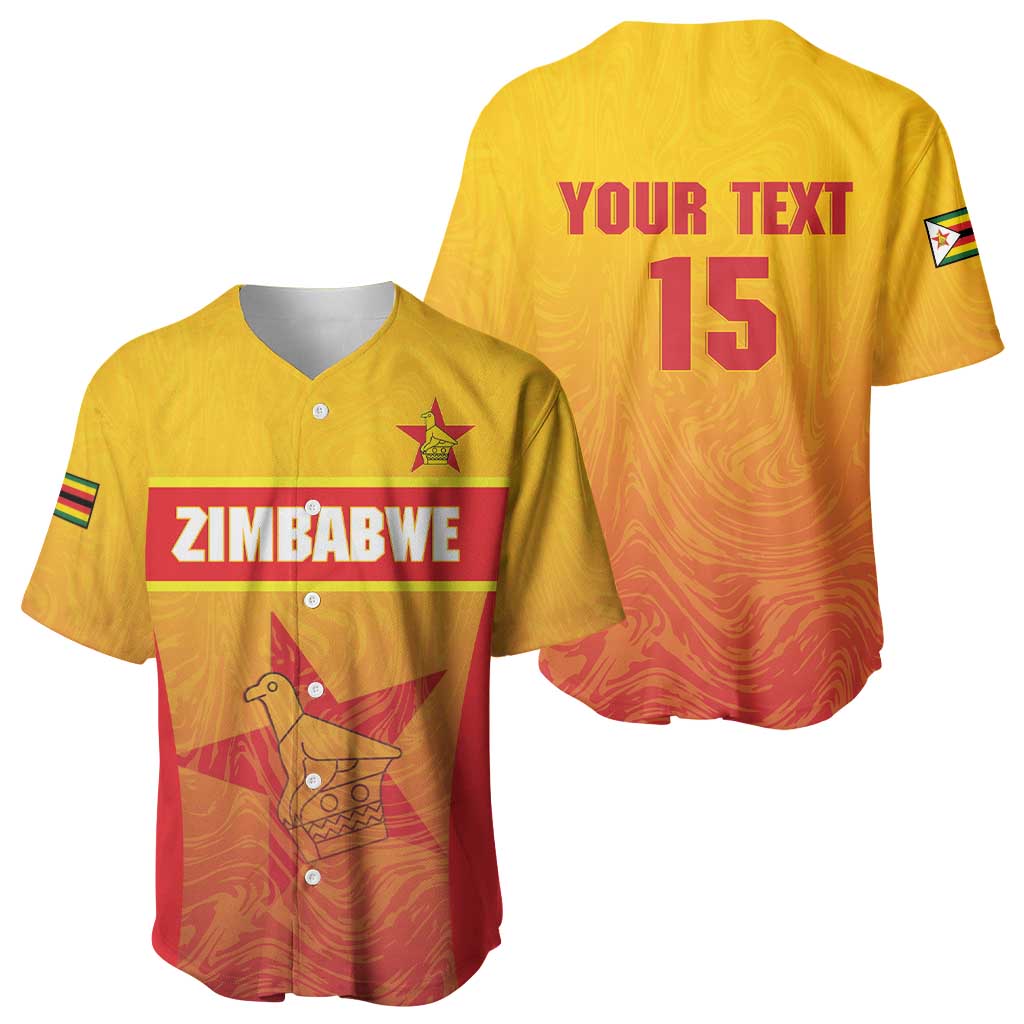 Zimbabwe Cricket Custom Baseball Jersey Come On Chevrons