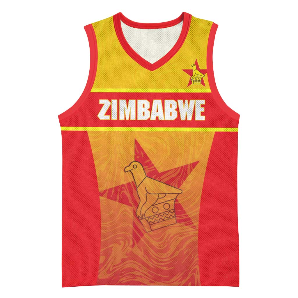 Zimbabwe Cricket Custom Basketball Jersey Come On Chevrons