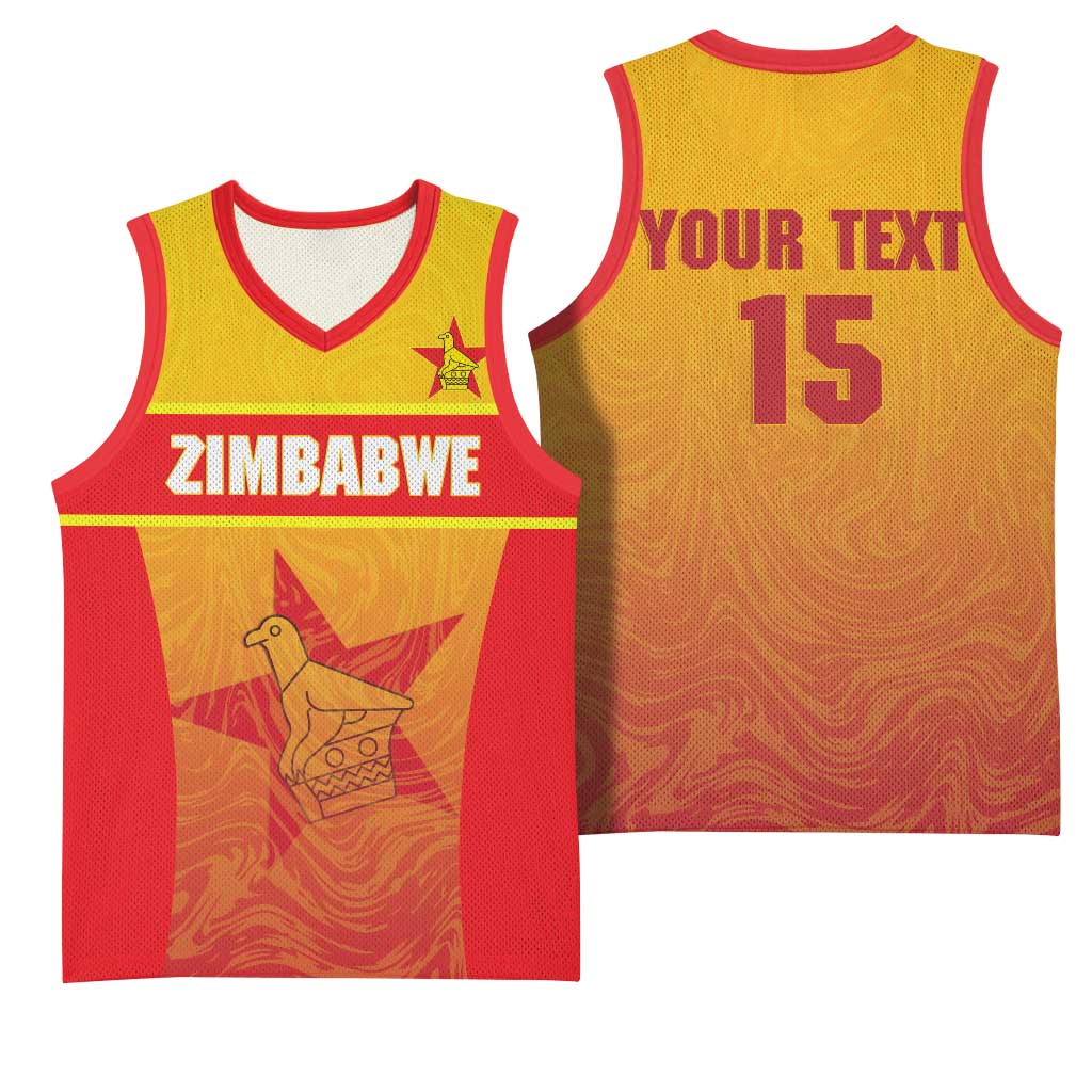 Zimbabwe Cricket Custom Basketball Jersey Come On Chevrons