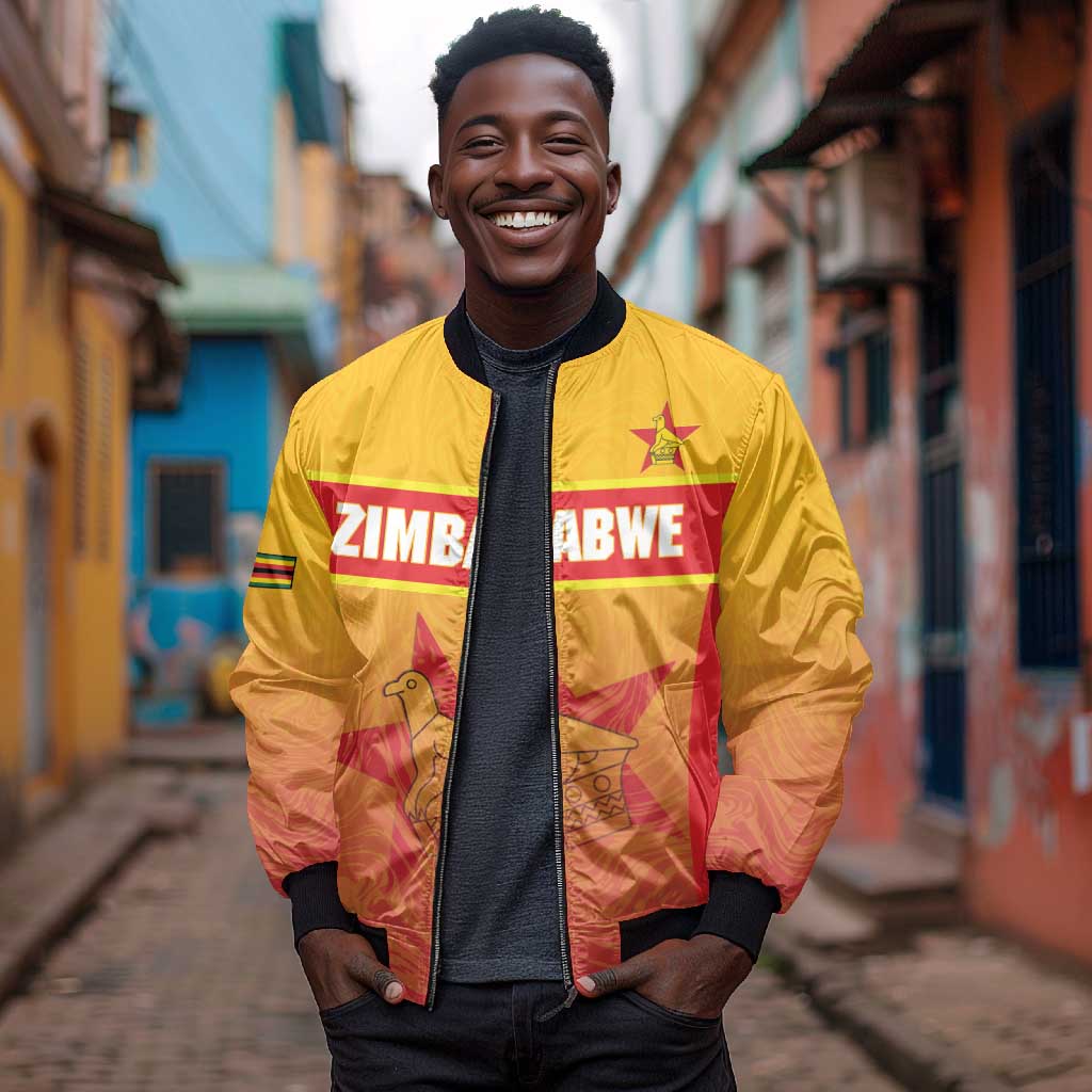 Zimbabwe Cricket Custom Bomber Jacket Come On Chevrons
