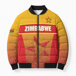 Zimbabwe Cricket Custom Bomber Puffer Jacket Come On Chevrons