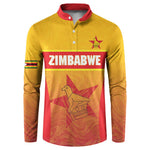 Zimbabwe Cricket Custom Button Sweatshirt Come On Chevrons