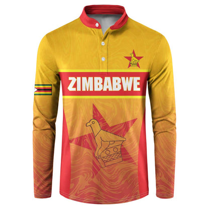 Zimbabwe Cricket Custom Button Sweatshirt Come On Chevrons
