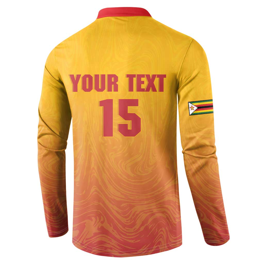 Zimbabwe Cricket Custom Button Sweatshirt Come On Chevrons